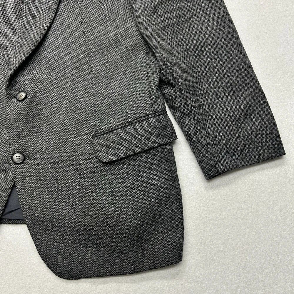 Ronaldus Shamask for Barneys New York Gray Wool Tweed‎ Blazer Jacket 44R